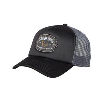 Badge Trucker Cap Black