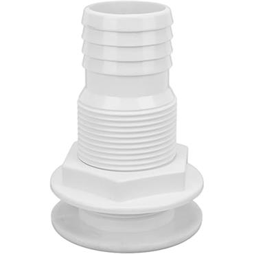 KM WHITE NYLON SKINFITTING WITH HOSETAIL 3/4"