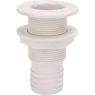 KM WHITE NYLON SKINFITTING WITH HOSETAIL 3/4"