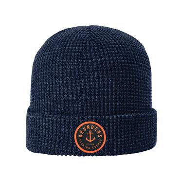 GRUNDENS ANCHOR WAFFLE BEANIE NAVY