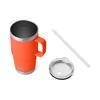 RAMBLER 35OZ (994ML) STRAW MUG PAPAYA
