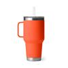 RAMBLER 35OZ (994ML) STRAW MUG PAPAYA