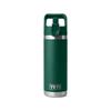 RAMBLER 18OZ (532ml) COLOUR STRAW BOTTLE BLACK FOREST GREEN