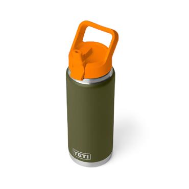 RAMBLER 26OZ 796ML C STRAW BOTTLE OLIVE/KING CRAB ORANGE