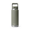 RAMBLER 26OZ 769ML C STRAW BOTTLE PAMPA GREEN