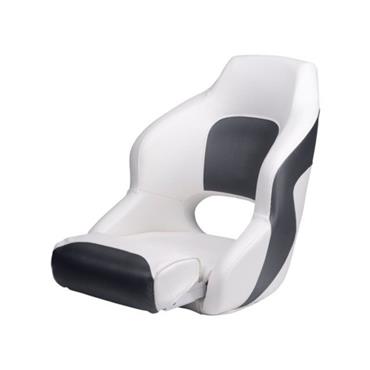 Captain boat seat deluxe duo white/gray