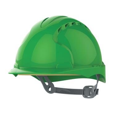 JSP EVO 2 Vented Safety Helmet, Slip Ratchet Green