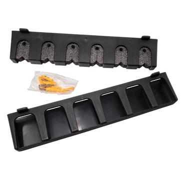 Rod Rack Holds Six Rods Black