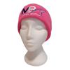 MB LOGO KNITTED BEANIE HAT TRUE PINK