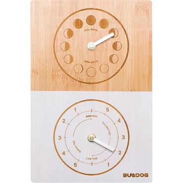 Bulldog Bamboo Tide Clock Double Dial Moon Tide