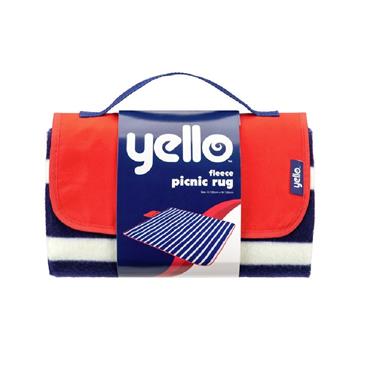 YELLO STRIPED FLEECE PICNIC RUG