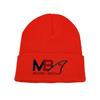 KNITTED TU BEANIE HAT ORANGE MB LOGO