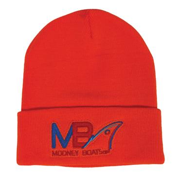 KNITTED TU BEANIE HAT ORANGE MB LOGO