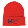 KNITTED TU BEANIE HAT ORANGE MB LOGO
