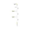 Kinetic Sabiki Flasher UV Rig #7/0 Orange/Yellow/Pink 130cm