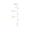Kinetic Sabiki Shad Tail UV Rig #6/0 Glow/Yellow 130cm