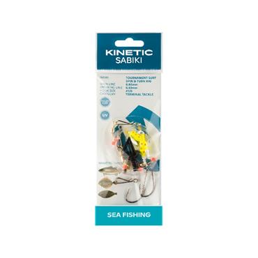 Kinetic Sabiki Tournament Surf Spin & Turn Rig #1/0 Yellow 110cm