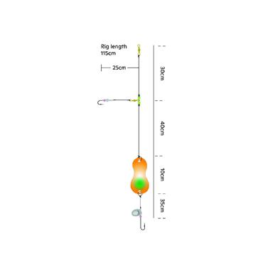 Kinetic Sabiki Plaice Leader Rig 40g #1/0 Kinky Pinky 115cm