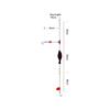Kinetic Sabiki Jay Flounder Inline Rig 60g #1 Black/Red Dots 110cm