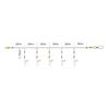 Kinetic Sabiki Nordic Mackerel Rig #1/0 Pearl/Crystal Flash 130cm