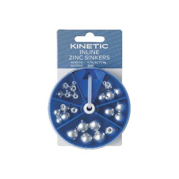 KINETIC INLINE SINKERS ASSORTMENT ZINC