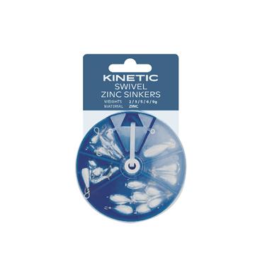 KINETIC SWIVEL SINKERS ASSORTMENT ZINC