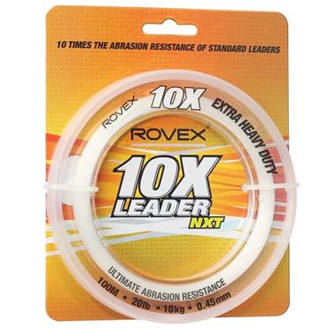 ROVEX 10X LEADER 100m 0.45mm 20lb CLEAR