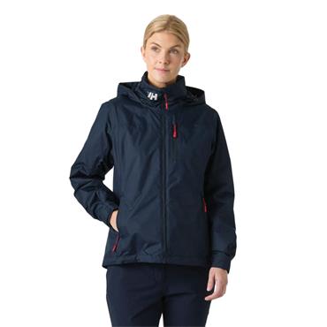 W CREW HOODED PILE JACKET NAVY