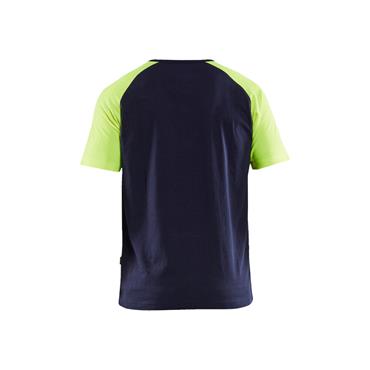 T-shirt Navy Blue/Hi-vis yellow