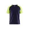 T-shirt Navy Blue/Hi-vis yellow