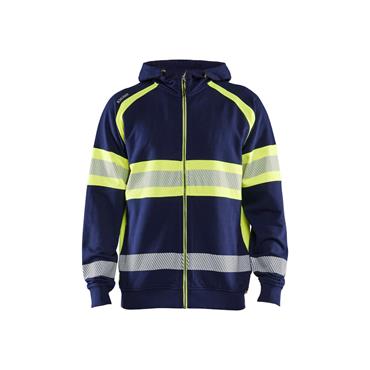 Hi Vis Hoodie Navy Blue/Hi-vis yellow