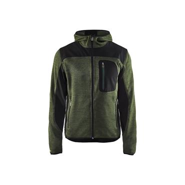 Knitted Jacket Army Green/Black