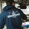 Grundens Logo Boat Hoodie Dark Navy