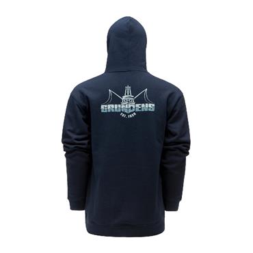 Grundens Logo Boat Hoodie Dark Navy