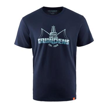 Grundens Logo Boat SS T-shirt Dark Navy