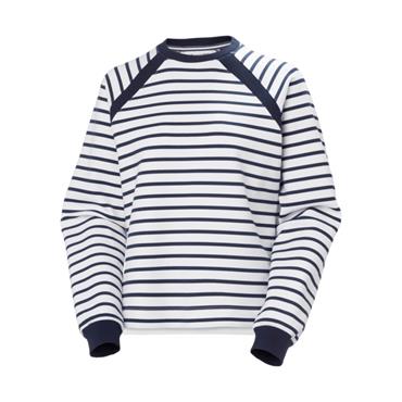 W CAPRI SWEATSHIRT WHITE NAVY STRIPE