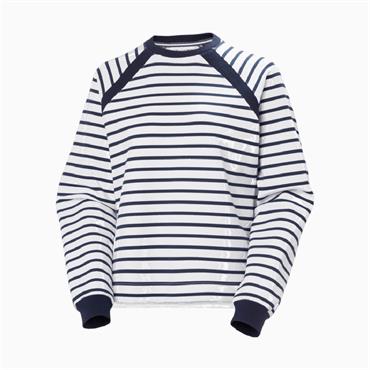 W CAPRI SWEATSHIRT WHITE NAVY STRIPE