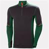 HH LIFA MERINO HALF ZIP GREEN/EBONY