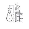 S/S ROPE BLOCK WITH SWIVEL EYE AND JOIN