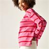 Avira Pink /Risk Red Stripe Top