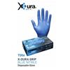 TRAFFI X-DURA GRIP NITRILE DISPOSABLE GLOVES BLUE