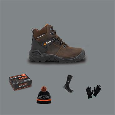 Xpert Typhoon S3 Safety Boot Bundle GGX Brown