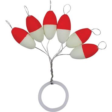 Oval Bead 4.7x10mm Lumi Red White