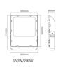 200w LED Floodlight 2022 style 100-265v