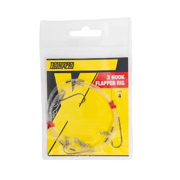 3 Hook Flapper Size 4 Hand Tied Rigs