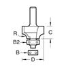 Trend C078X1/4TC Round Over 9.5mm Radius 