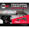 Professional Cabinet Saw 36in T-Glide Advance Fence System