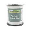 FARMSTOKK Fencing Poly Tape 200m x 12mm, White