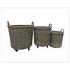 KUBU ROUND BASKET HAND WHEEL  43CM MEDIUM
