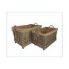 KUBU WOVEN LINED BASKET  HAND WHEELS LARGE SIZE